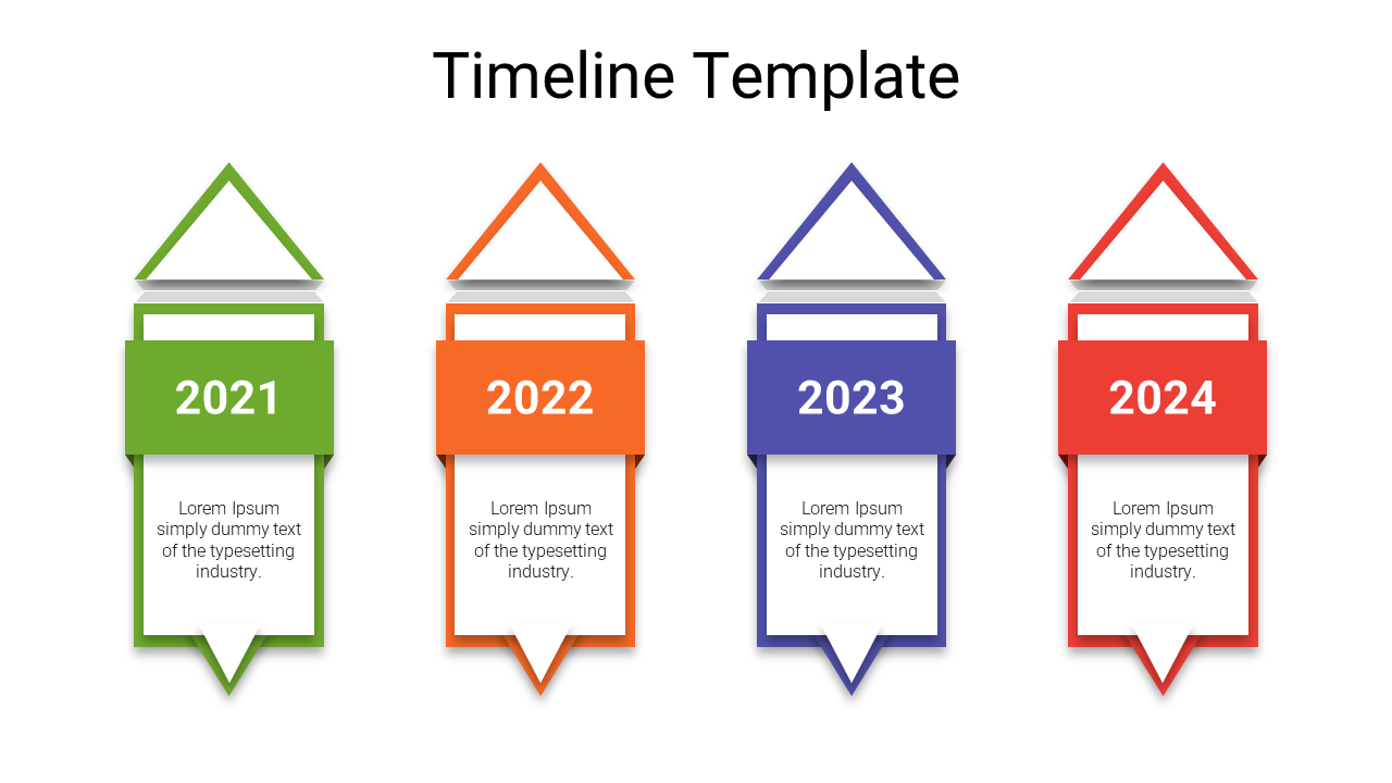 Infographic Google Timeline Template With Four Nodes